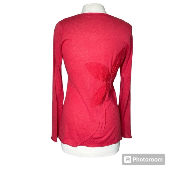 Anthropologie Sparrow Obscured Oleander Cardigan linen blend small - Picture 5 of 6